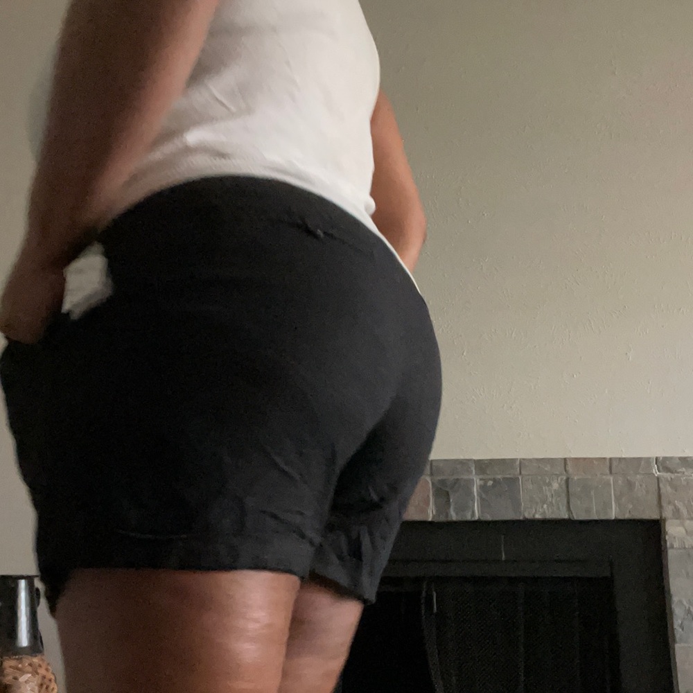Black khaki shorts